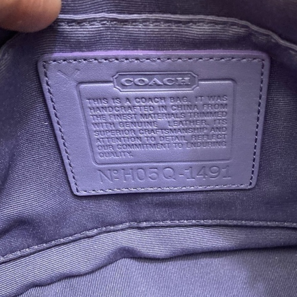 Coach Hobo 1491 Limited Edition Applique Fish Brown Purple Leather Suede bag - Picture 10 of 13